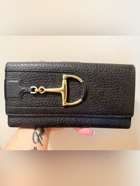 *Pretty* Gucci - Horsebit Leather Long Wallet